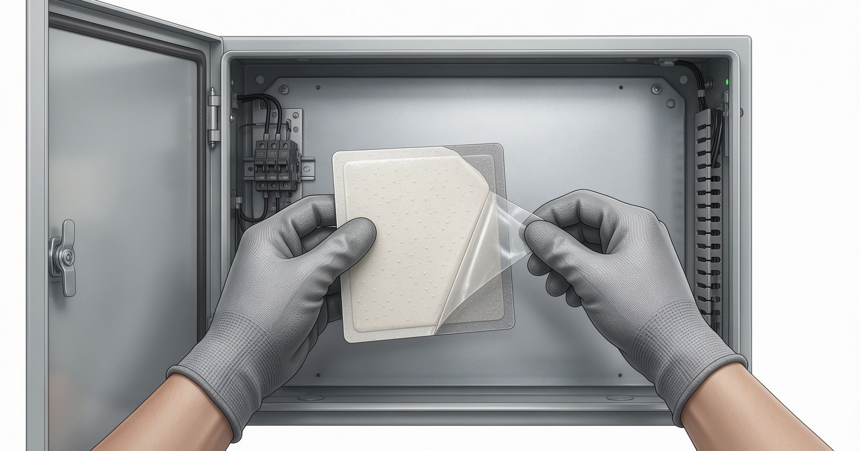 How to Install Microencapsulated Fire Patches on Electrical Enclosures