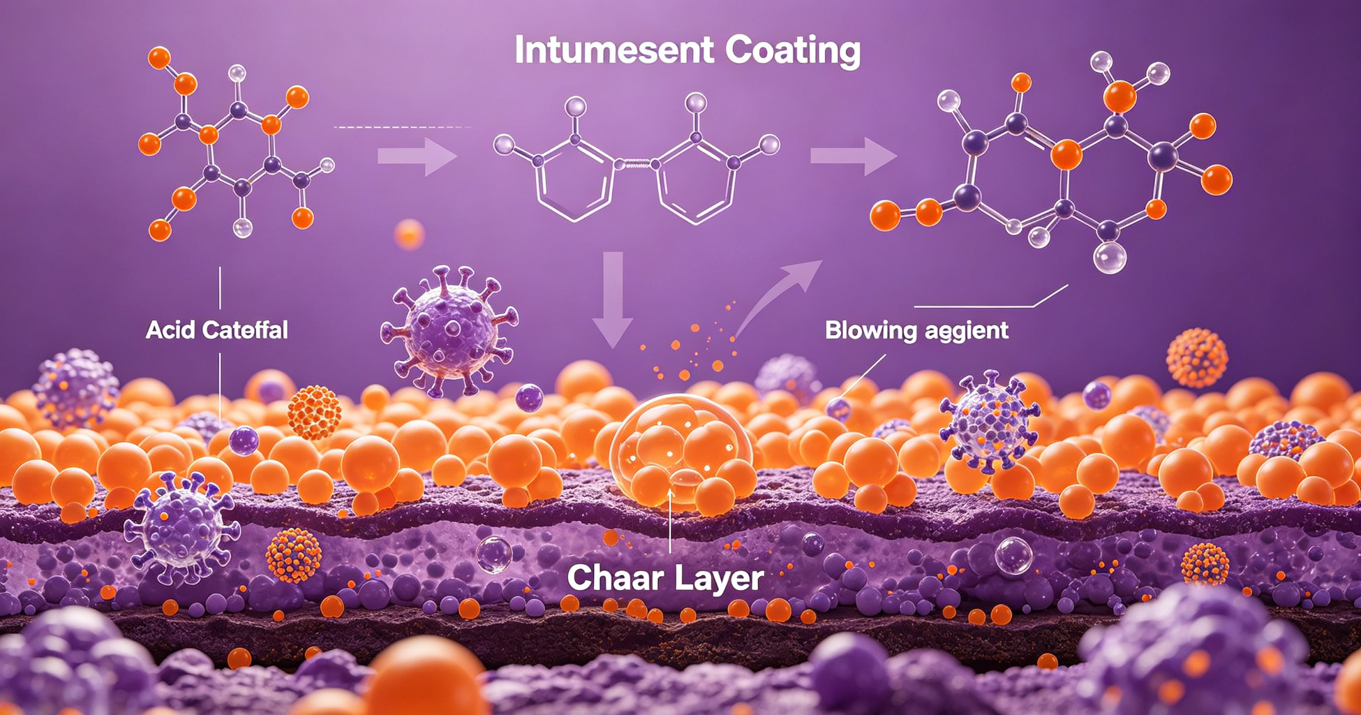 The Chemistry of Intumescence: Acid Catalyst Carbonific and Blowing Agent